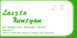 laszlo muntyan business card