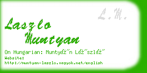 laszlo muntyan business card